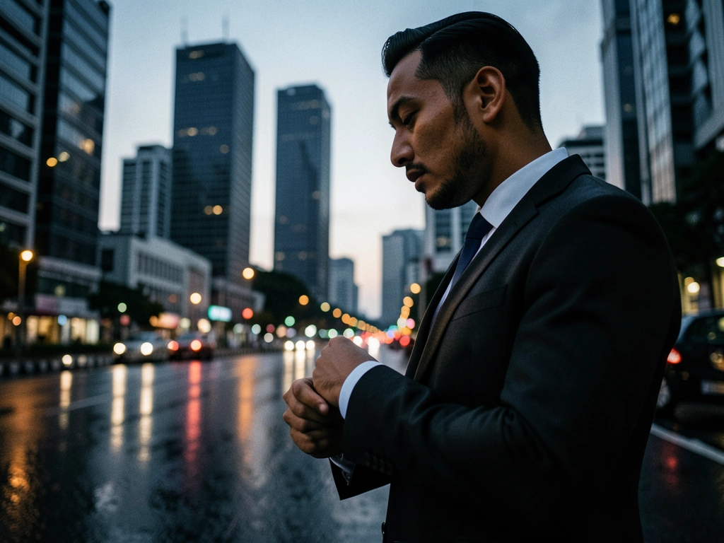 Jakarta dusk skyline emphasizing professional ambition