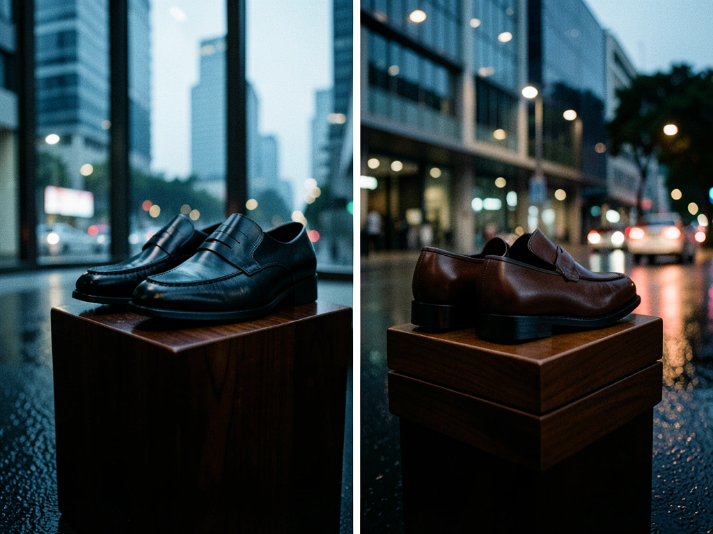 Leather shoes